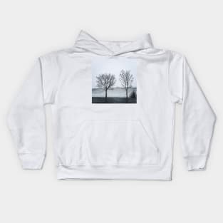 Trees in the winter Kids Hoodie